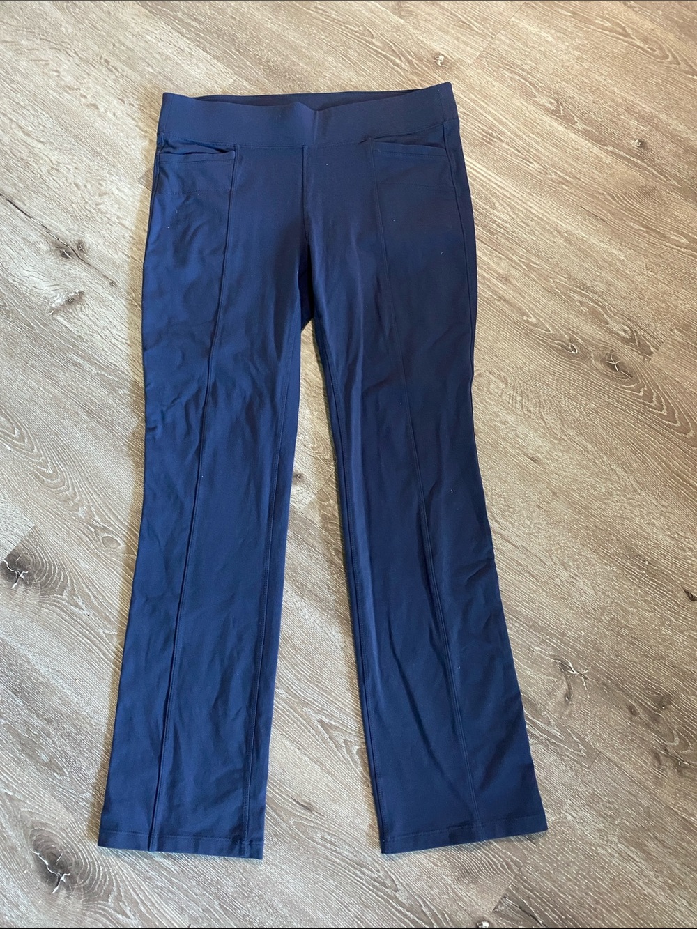Athleta Navy Boot-Cut Pull-On Pants
